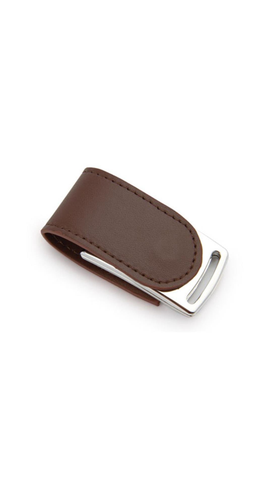 eShop Genuiue Leather Magnetic Flap 8 GB Pen Drive (Brown) 