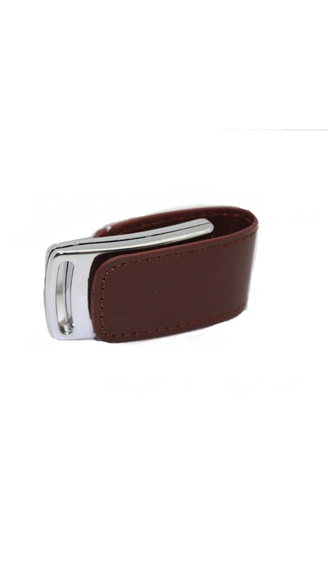 eShop Genuiue Leather Magnetic Flap 8 GB Pen Drive (Brown) 
