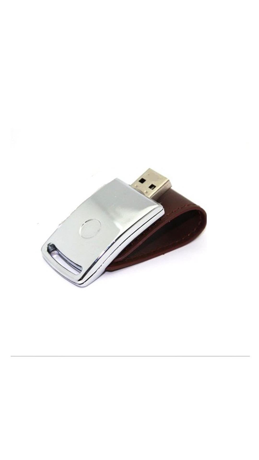 eShop Genuiue Leather Magnetic Flap 8 GB Pen Drive (Brown) 