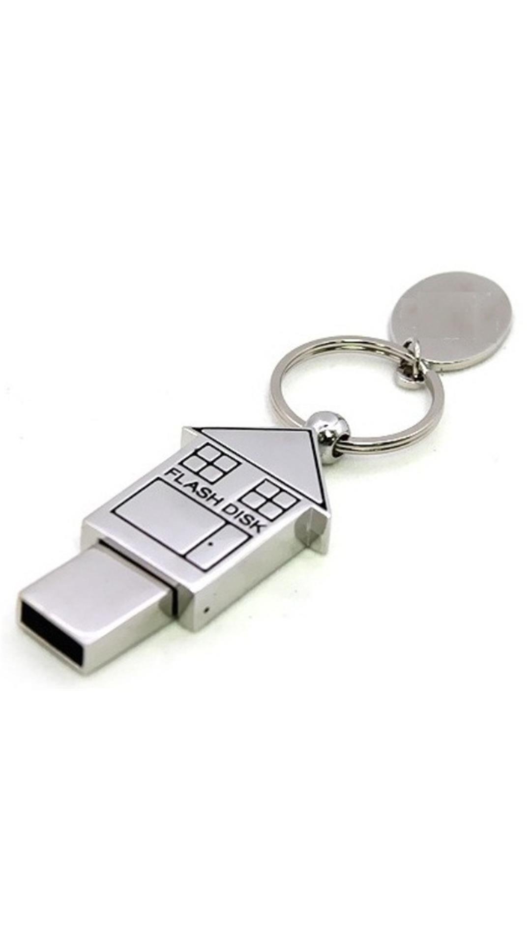 eShop Metal Home Shape Designer 4 GB  Pen Drive (Silver) 