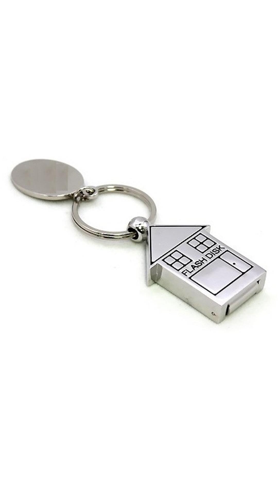 eShop Metal Home Shape Designer 4 GB  Pen Drive (Silver) 