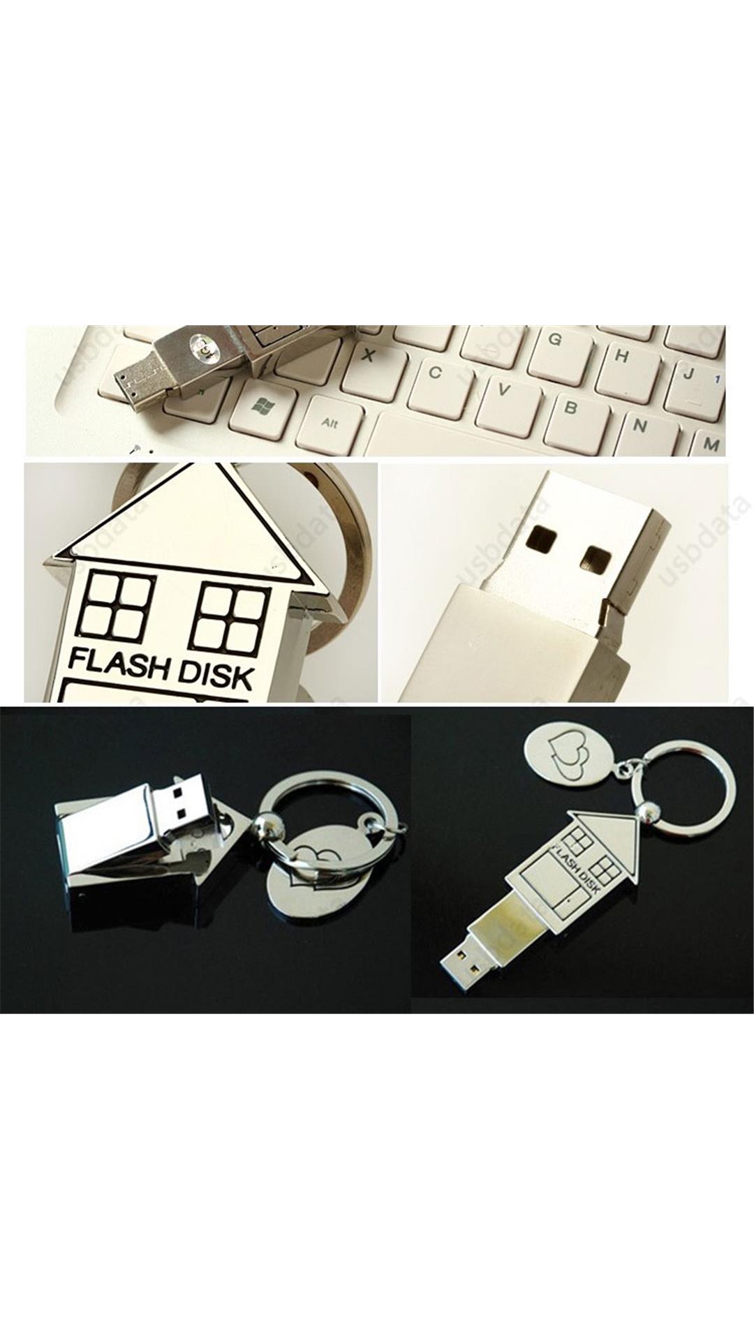 eShop Metal Home Shape Designer 4 GB  Pen Drive (Silver) 
