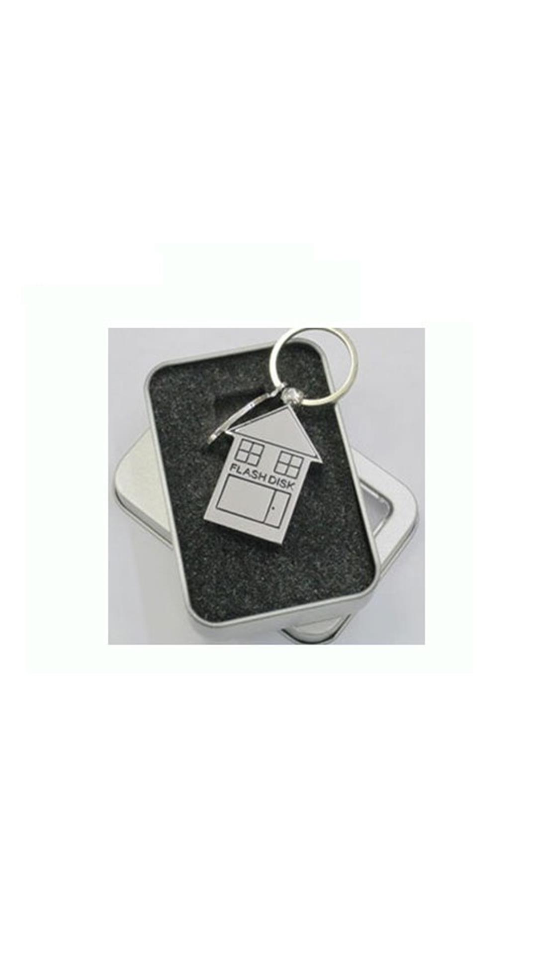 eShop Metal Home Shape Designer 4 GB  Pen Drive (Silver) 