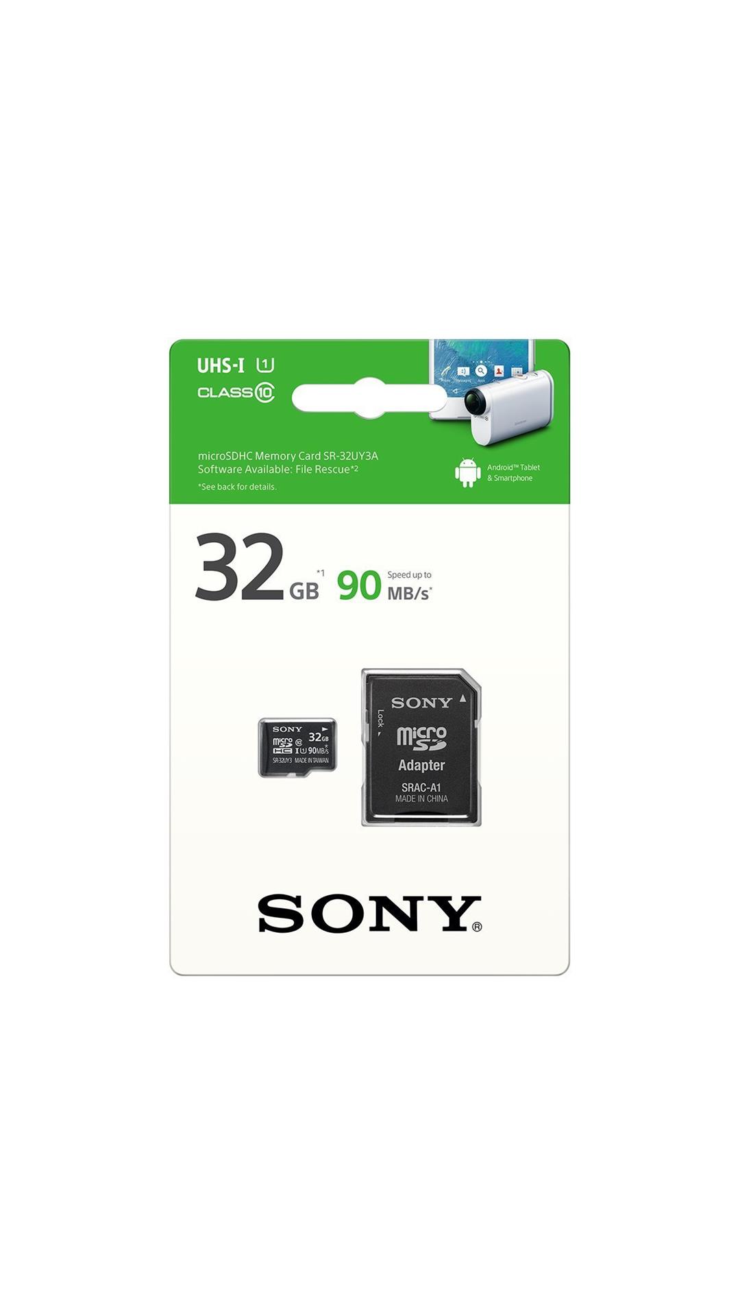 Sony 32 GB SR-32UY3A Class 10 Memory Card with Adapter