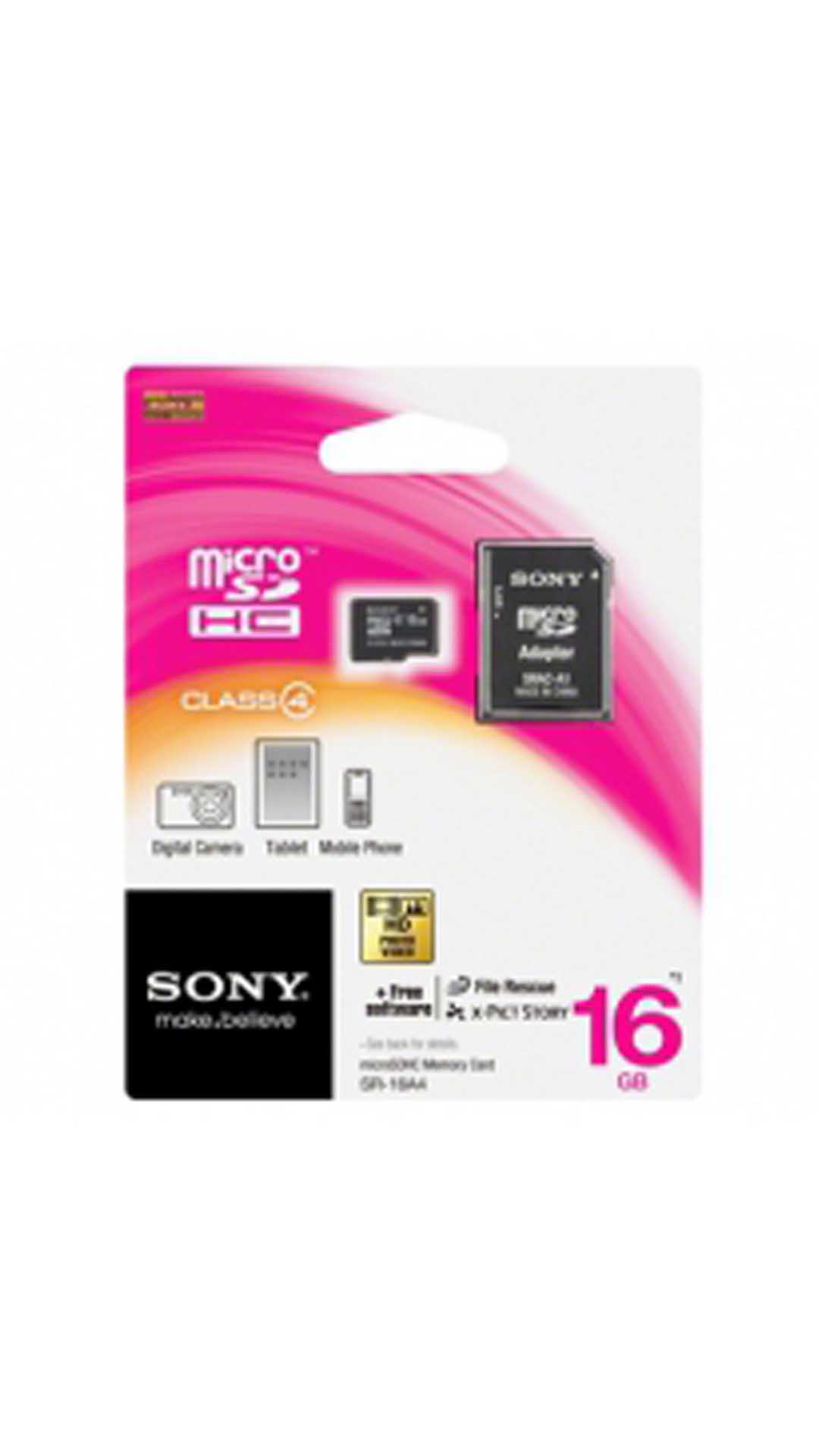 Sony Micro SDHC 16 GB Memory Card With Adapter