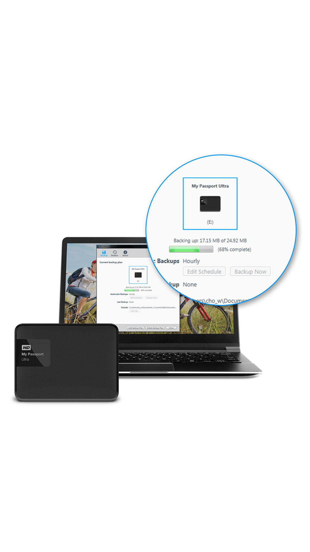 WD My Passport Ultra (WDBBKD0020BBK) 2 TB Poratble External Hard Drive (Black)