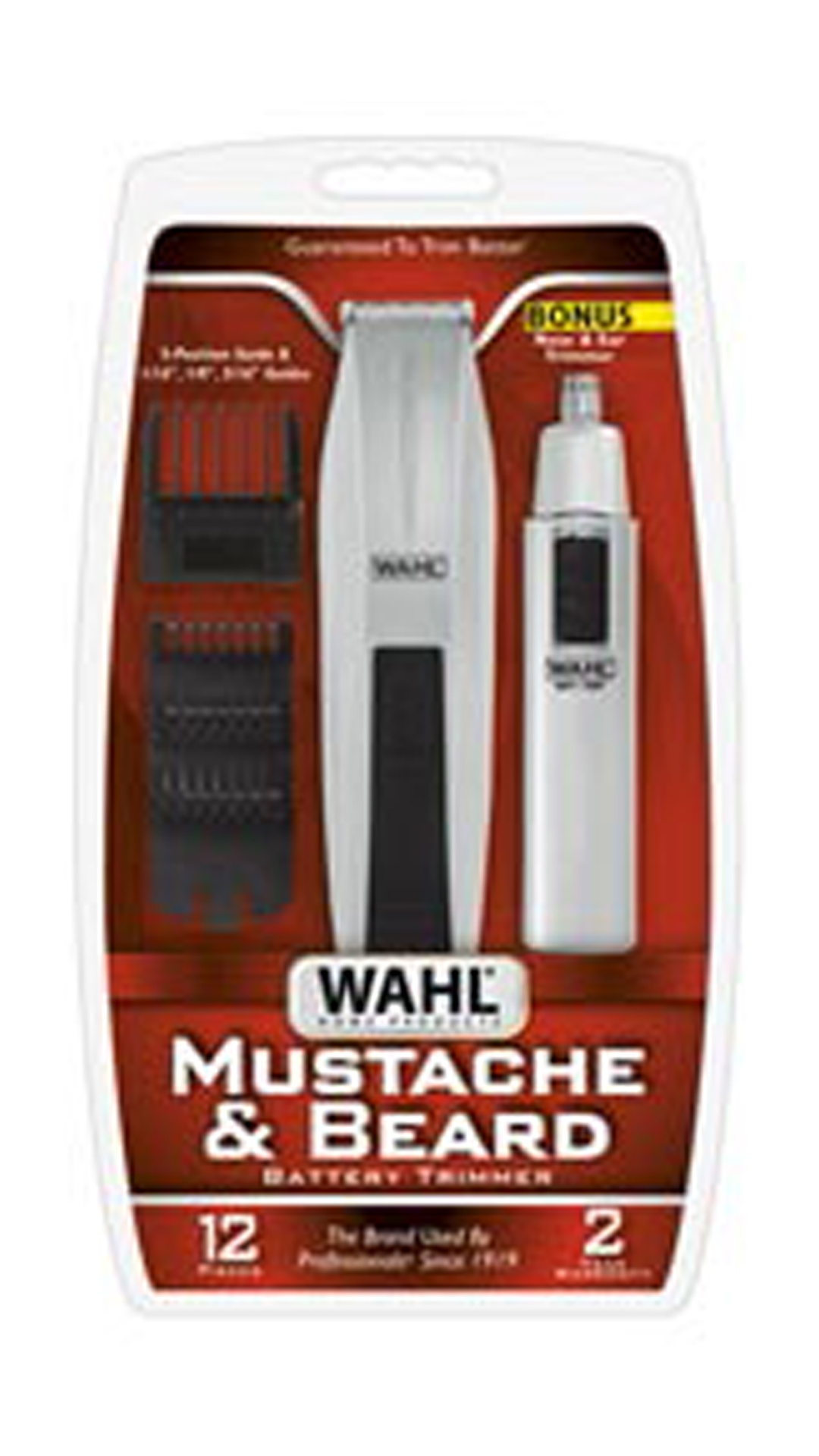 Wahl 05537-424 Moustache And Beard Trimmer For Men (Silver)