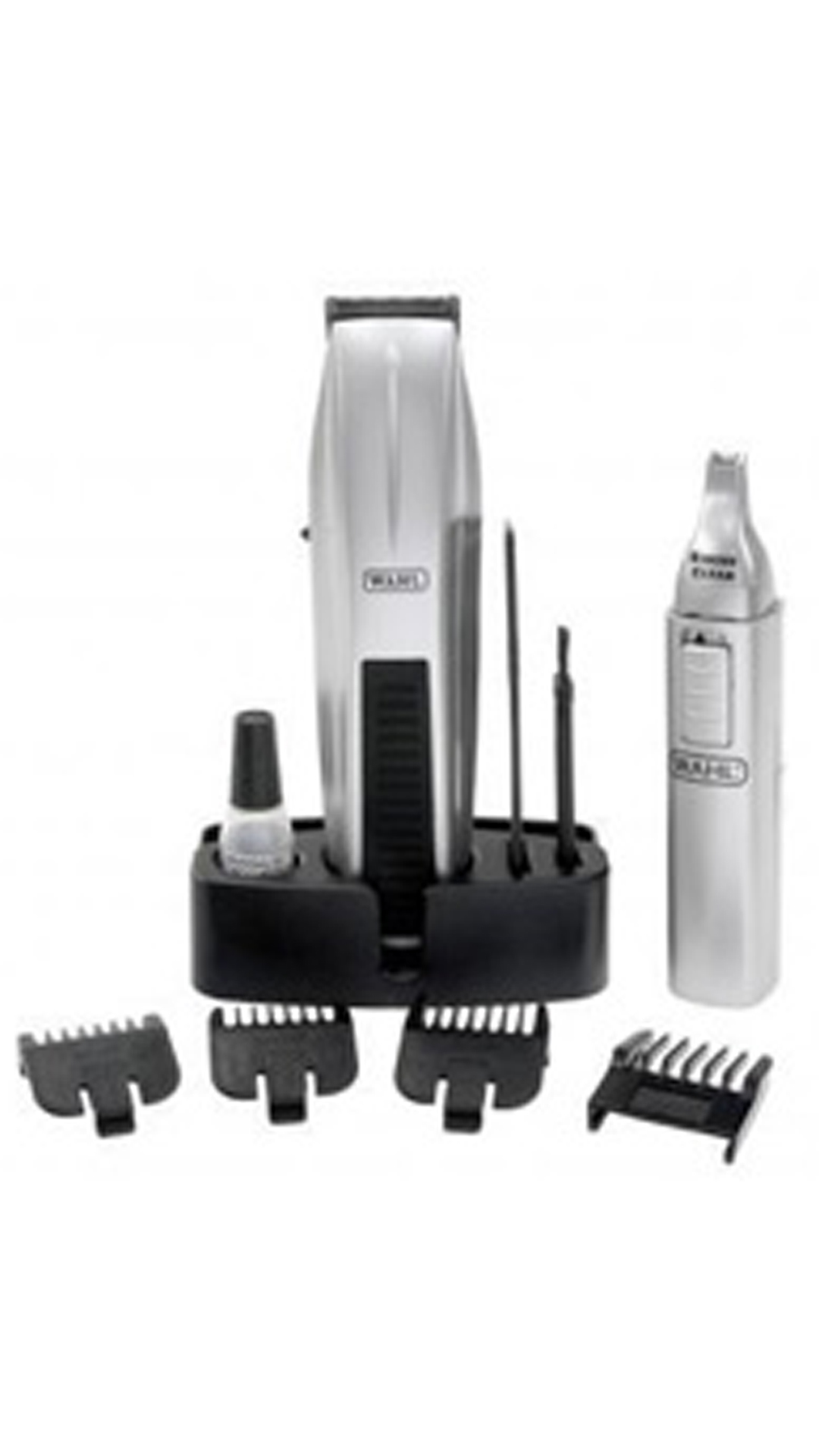 Wahl 05537-424 Moustache And Beard Trimmer For Men (Silver)